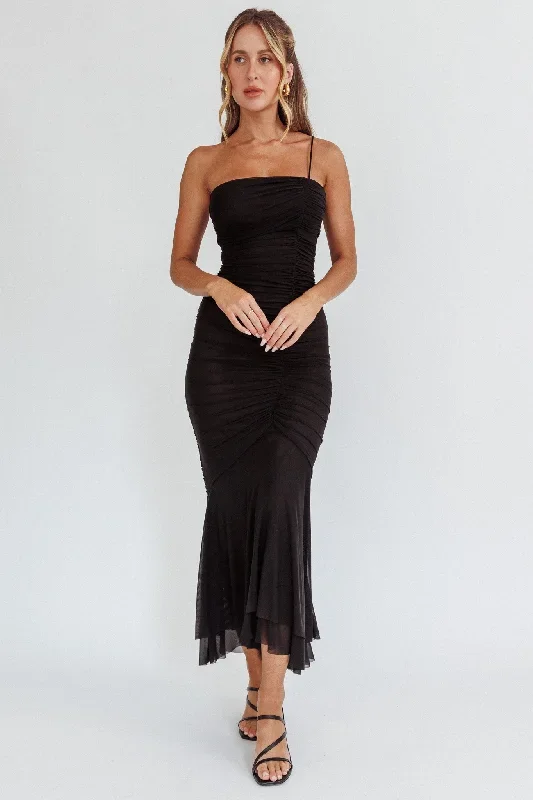 by-chance-one-strap-ruched-maxi-dress-black