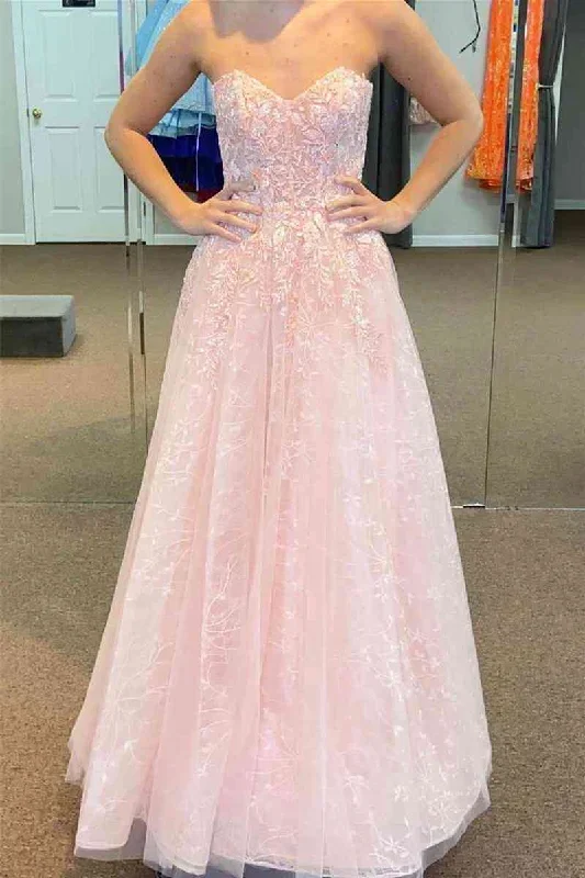 candy-pink-off-shoulder-a-line-applique-long-prom-dress