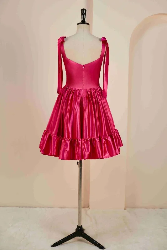 hot-pink-bow-tie-ruffle-short-homecoming-dress