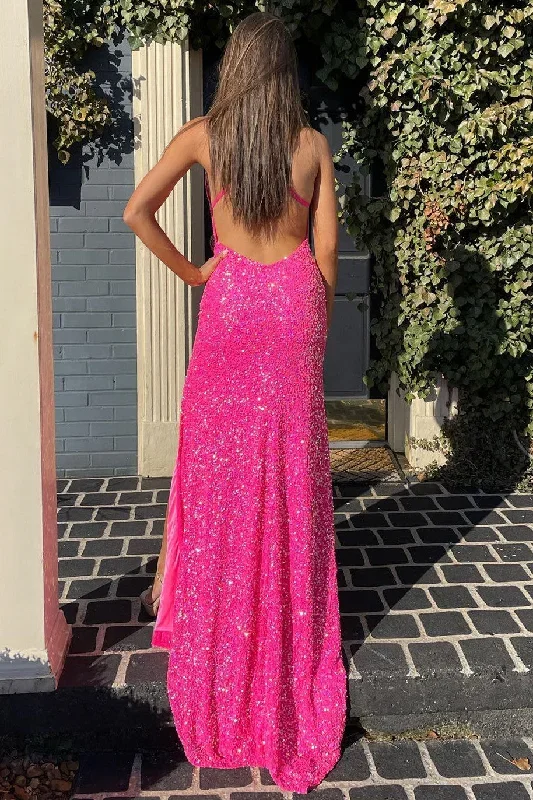 hot-pink-sequined-v-neck-backless-long-prom-dress