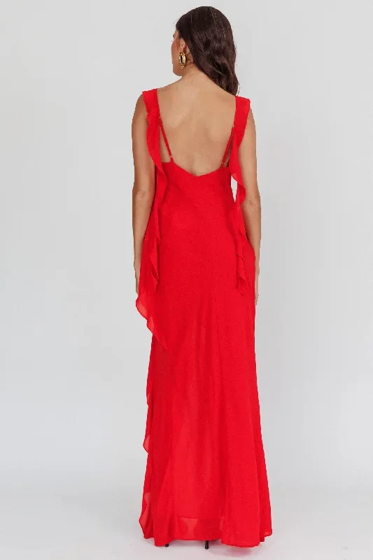 johannson-ruffle-trim-maxi-dress-red