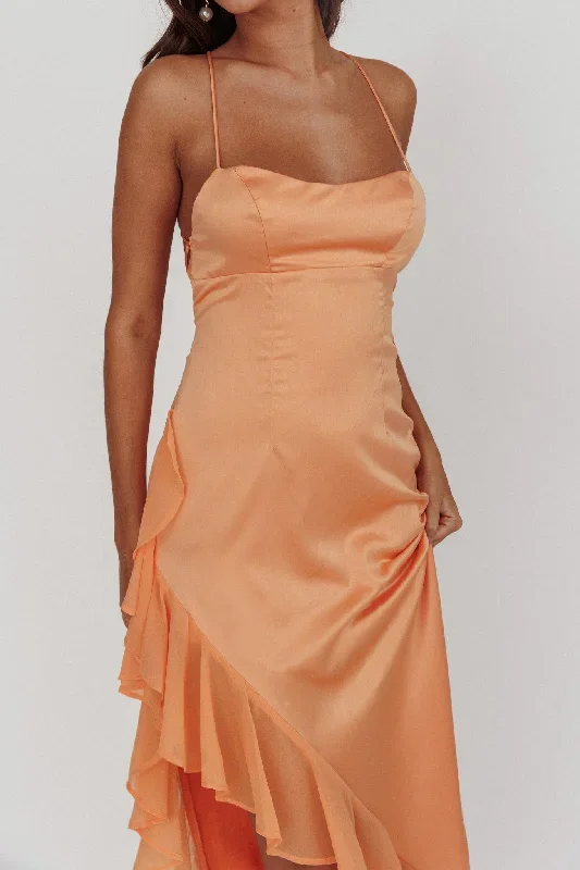 katarina-satin-ruffle-hem-maxi-dress-mango