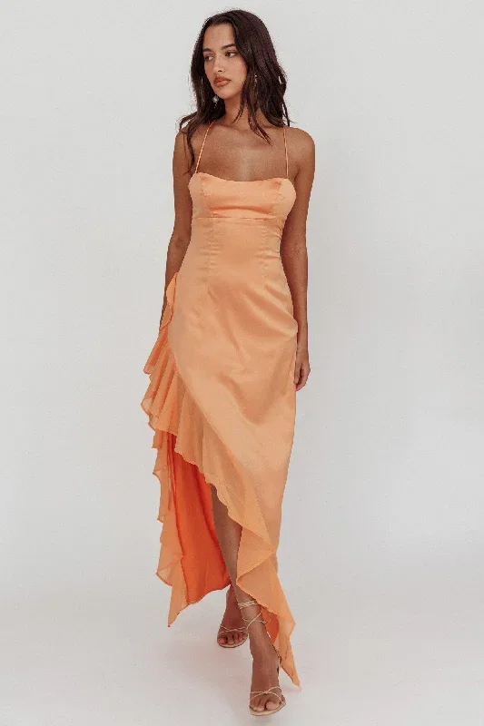 katarina-satin-ruffle-hem-maxi-dress-mango