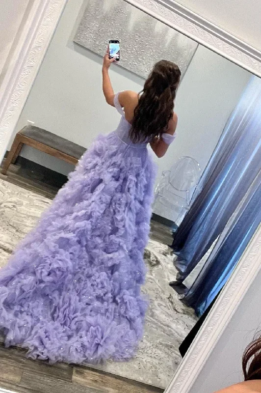 lavender-a-line-off-the-shoulder-ruffle-layers-long-prom-dress