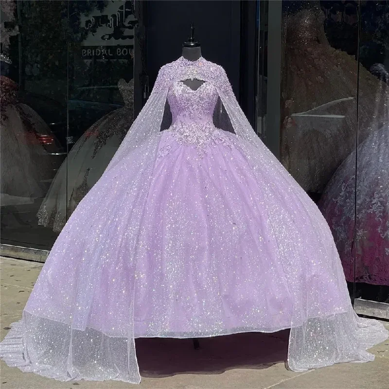 lilac-lavender-princess-quinceanera-dresses-with-cape-sweetheart-beaded-applique-lace-up-corset-prom-vestidos-de-15-quinceanera