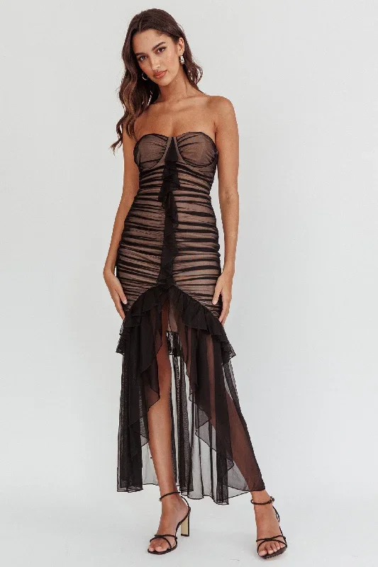 mesmerize-strapless-high-low-hem-mesh-dress-black