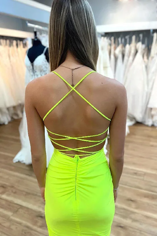 neon-yellow-cowl-neck-satin-homecoming-dress