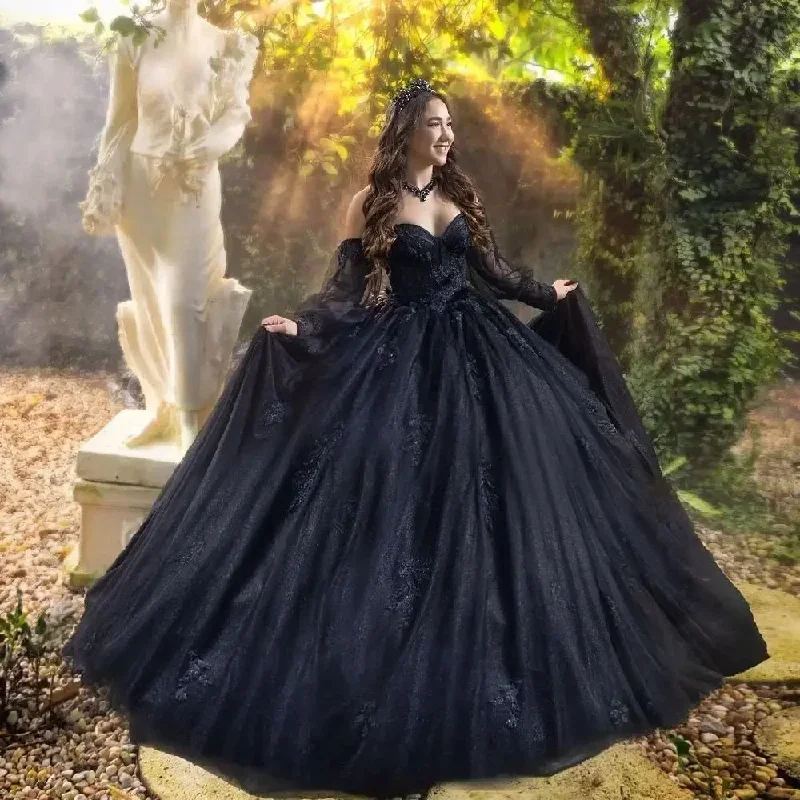 new-in-black-quinceanera-dresses-2024-detachable-sleeves-sweet-15-16-girls-brithday-party-gown-puffy-skirt-princess-long-evening