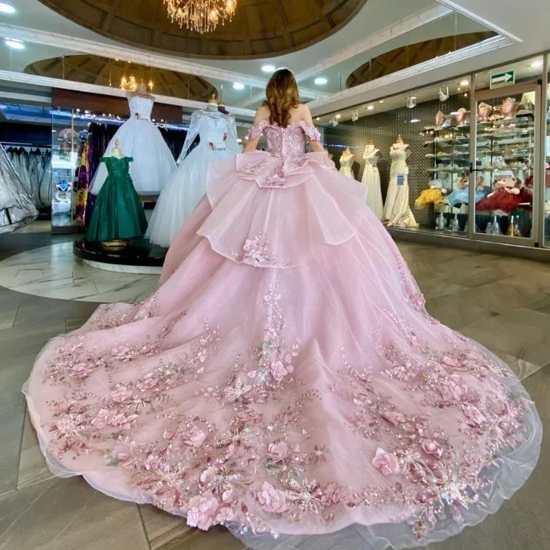 pink-shiny-ball-gown-off-the-shoulder-quinceanera-dresses-3d-flowers-appliques-lace-beads-tull-corset-vestidos-de-15-anos