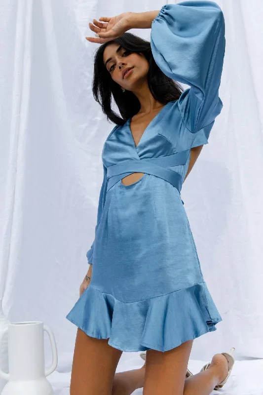 playa-vista-long-sleeve-frill-hem-dress-blue