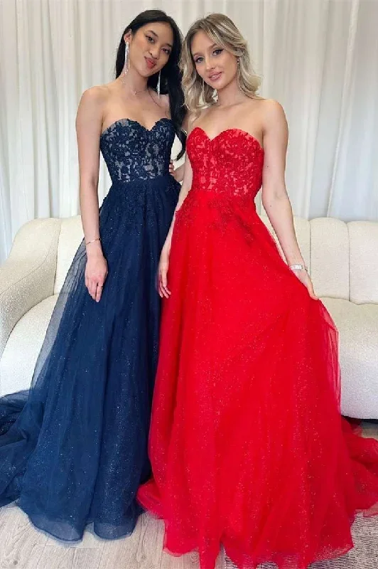 red-strapless-a-line-long-prom-dress-with-appliques