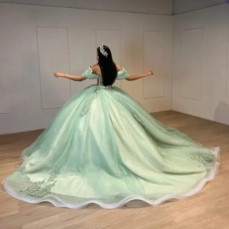 sage-green-quinceanera-dresses-ball-gown-off-shoulder-applique-lace-beads-puffy-sweet-16-dress-celebrity-party-gowns-graduation