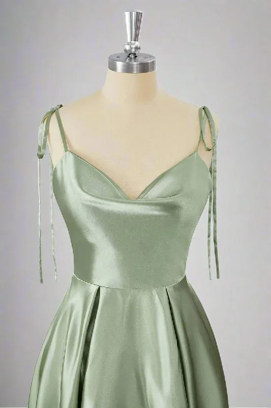 tie-shoulder-sage-green-cowl-neck-a-line-short-party-dress-fancyvestido