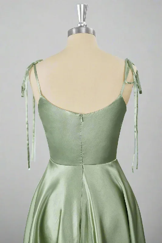 tie-shoulder-sage-green-cowl-neck-a-line-short-party-dress-fancyvestido