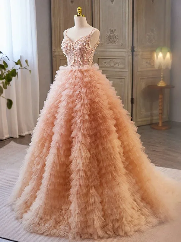 unique-v-neck-tulle-sequin-orange-pink-long-prom-dress-orange-pink-sweet-16-dress