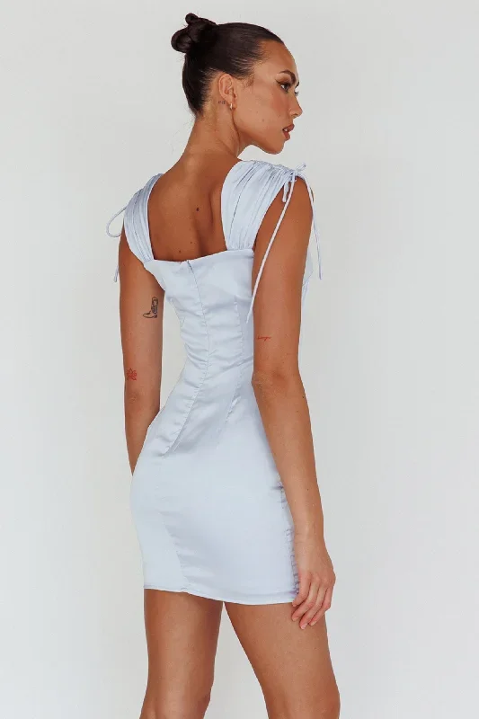 yris-string-tie-detail-mini-dress-sky